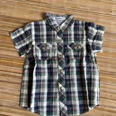 familiar チェック柄 半袖シャツ 90cm