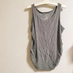 TIME AND TRUE マタニティタンクトップ L グレー