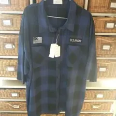 U.S. ARMY チェック柄シャツ ネイビー