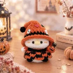 ハロウィン限定デザイン　再販無し　あみぐるみ　 ぬいぐるみ　編み物　あひる
