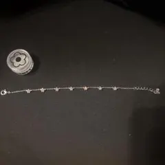 マリークワント　花モチーフ シルバー ブレスレット