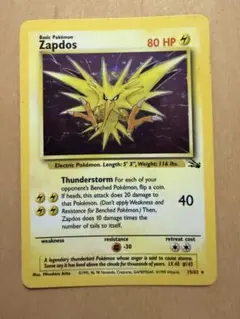 旧裏】英語版ポケモンカード Zapdos サンダー - メルカリ