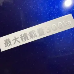 最大積載量ステッカー 300kg シルバー
