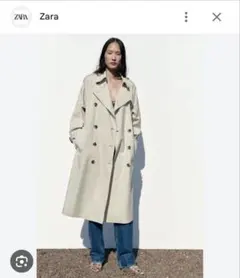Zara ホワイトベージュ トレンチコートM