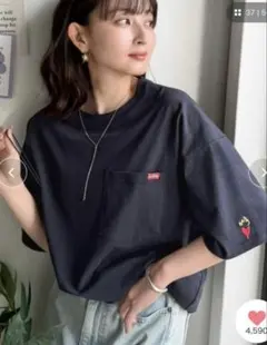 クラシカルエルフ　裾スピンドル フロッキーバックプリントビッグTシャツ