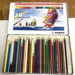 【中古】STABILO aquacolor 水彩色鉛筆 34本のサムネイル