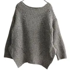 DRESSLAVE ウール混　ニット セーター 長袖 ブラウン系 サイズ38