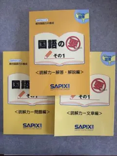 SAPIX 国語の要 その1 読解力 問題編 文章編 解答 セット