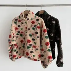 新品　花柄ボアジャケット　nugu haku しまむら　h&m sollon