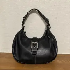 美品 コーチ ワンショルダーバッグ ソーホー ハーフムーン オールレザー 黒