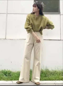 ungrid カラーモヘヤ混ローズニット