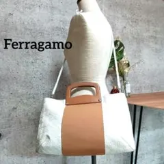 良品 フェラガモ 2way エナメル レザー ショルダー ハンドバッグバッグ 鞄