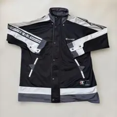champion チャンピオン トラックジャケット ジャージ 黒　ライン　usa