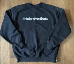 【☆美品☆】thisisneverthat トレーナーブラックLスウェット黒
