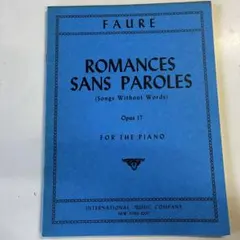 Fauré Romances Sans Paroles Opus 17