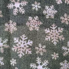 生地 50cm 結晶 雪 冬 グリーン 緑 クリスマス