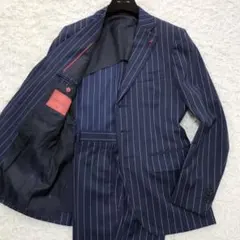 【美品】ISAIA イザイア GREGORY ビジネススーツ ネイビー 50 L ISAIA (イザイア) GREGORY (グレゴリー) AQUA SPIDER (アクア