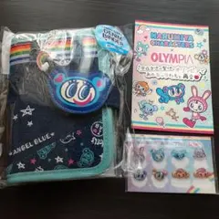 平成女児の聖地　ナルミヤキャラクター　デニムシールバインダー ANGELBLUE