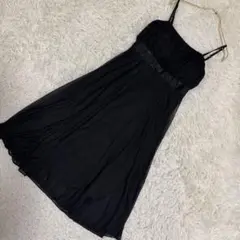 美品】OSCALITO オスカリートレース切替 ウエストリボン ワンピース L