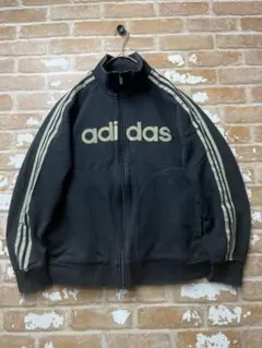 00s adidas アディダス　スウェット　フルジップ　トラックジャケット　黒