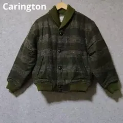 Caringtonオリーブグリーン ストライプ ミリタリージャケット