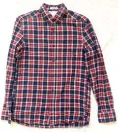 H&M LOGG チェックシャツ 長袖 Sサイズ ダメージあり 古着