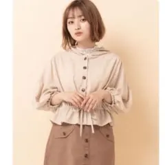 レトロガール フーディー前開きブラウス　 RETROGIRL