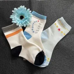 キッズ＆ベビー 新品未使用靴下3点セット✩.*˚シンプル