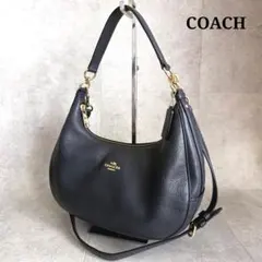 極美品✨COACH コーチ ヴァル ダッフル ショルダー C2818 黒 本革 