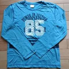 青色 長袖カットソー