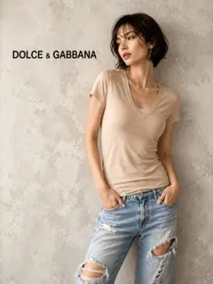 DOLCE&GABBANA ドルチェ&ガッバーナ Vネックカットソー サイズ40のサムネイル