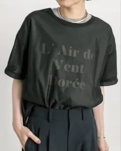 リヴドロワ　シアー半袖Tシャツ　ブラック