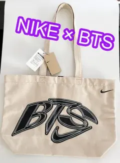 ぽ*ぽ様 BTS Nike x BTS トートバッグ ナイキ プリント 裏刺繍 - メルカリ