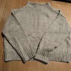 ブラウンタートルネック ニット 長袖