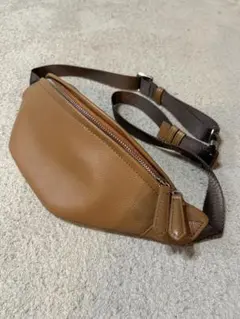 ☆父の日【MURA】 本革ボディバッグ ワンショルダーバッグ（グリーン 
