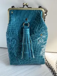 NANAO BAG ★ナナオバッグ★シャイニングスモールクロコ★グリーン NANAO BAG ☆ナナオバッグ☆シャイニングスモールクロコ