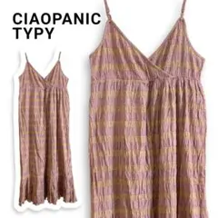 ✦週末セール✦CIAOPANIC TYPY ロングキャミワンピース 千鳥 F 赤