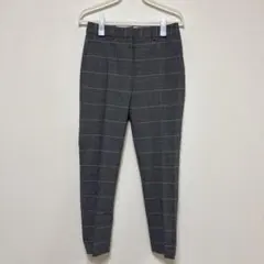 デプレ　DES PRES チェック　パンツ　ボトムス　ウール混　薄手　34