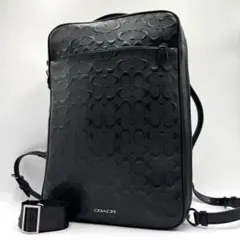 極美品✨コーチ グラハム リュック 3way ビジネス A4 レザー ブラック
