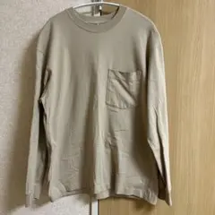 ユニクロ　ウォッシュコットンクルーネックTシャツ　長袖　M
