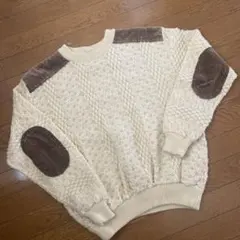 90s GAN BRAND WORKSアイボリー ニットセーター ヴィンテージ