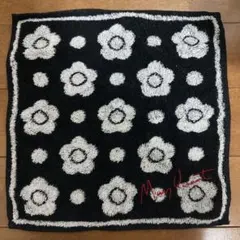 MARY QUANT マリークヮント 花柄 ドット柄 ハンカチ ブラック 黒のサムネイル