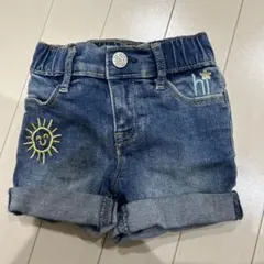 GAP デニム ショートパンツ 2years記載あり　刺繍入り
