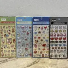 BT21 PUKUPUKU SEAL ステッカー 4枚セット ぷくぷくシールのサムネイル