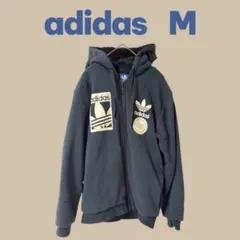 adidas フードつきパーカー　ネイビー　M スウェット　トレーナー