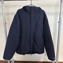 ネイビー ホワイト キルティングダウンジャケット