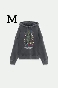 ZARA GRINCH クリスマス ユーズド加工スウェットシャツ M