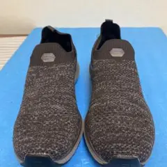 【新品】ダークグレー スリッポン25.5cm