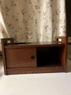 昭和レトロ 木製 小物収納 キャスター付き お座敷ワゴン ポット台 昭和レトロ 木製お座敷ワゴン 小物収納 引き出し付 キャスター付き