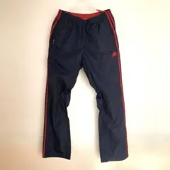 adidas CLIMAPROOF ジャージパンツ ネイビー/レッド/サイズＯ